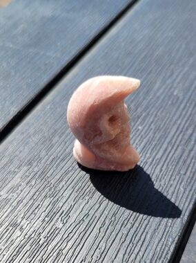 Pink Opal Crystal Moon